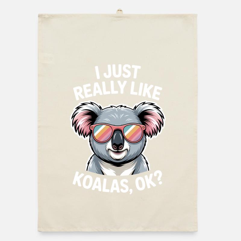 Koala Saying Koalas Funny Koala Gift Organic dish towel