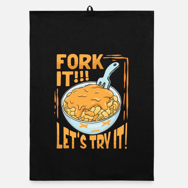 Mac n Cheese Fork It Organic dish towel