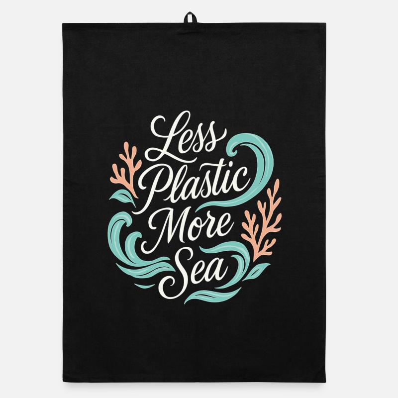 Moins de plastique, plus de mer – Protection de l’environnement et des océans Torchon bio