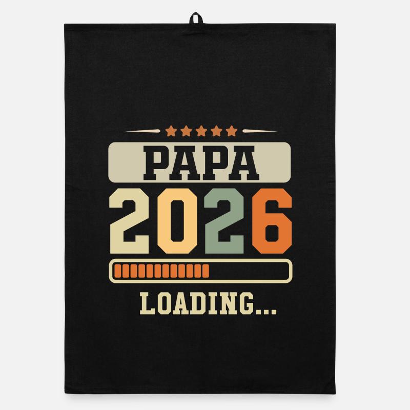 Dad 2026 Loading Future Dad Gift Organic dish towel