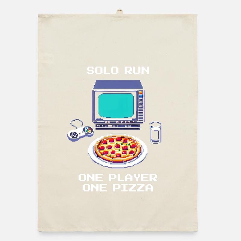 Solo Run: Ein Spieler, eine Pizza | Singleplayer Organic Geschirrtuch