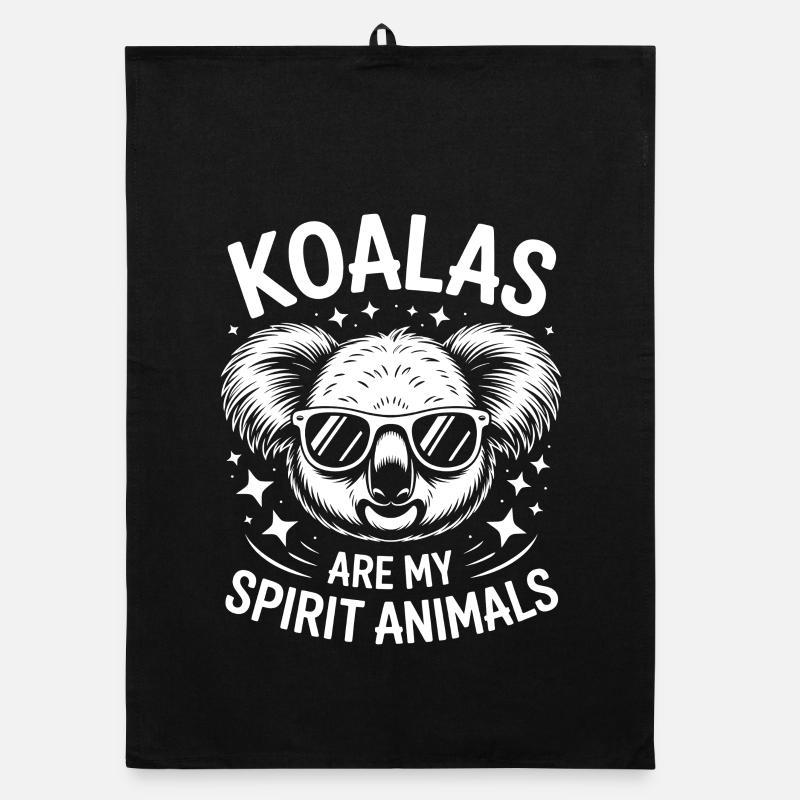 Koala Spruch Koalas Lustiges Koala Geschenk Organic Geschirrtuch