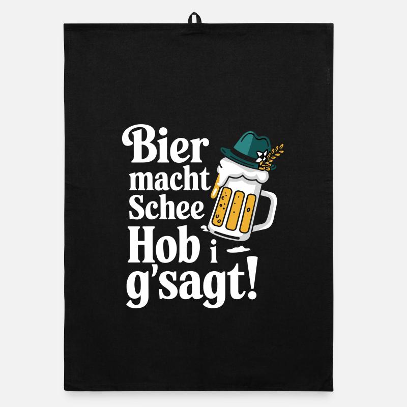 Bier macht Schee Hob i g'sagt! Organic Geschirrtuch