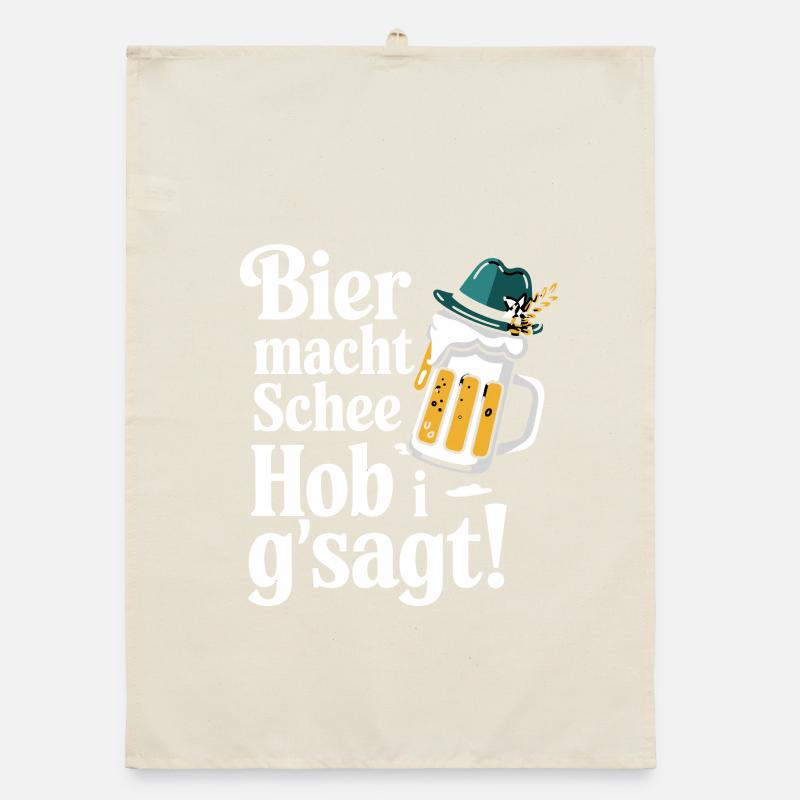 Bier macht Schee Hob i g'sagt! Organic Geschirrtuch