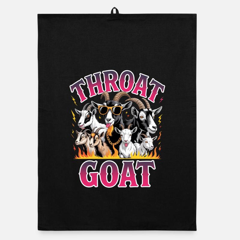 Throat Goat Meme Y2K Bootleg Organic dish towel