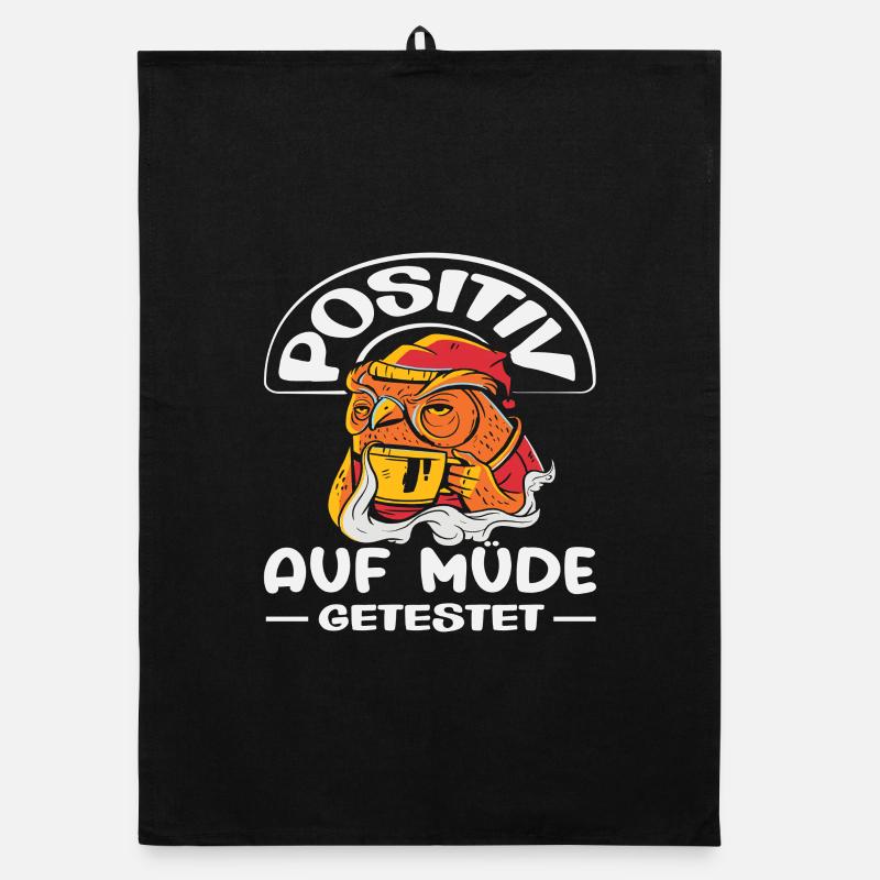 Testé positif pour l’humour de la chouette fatiguée Torchon bio