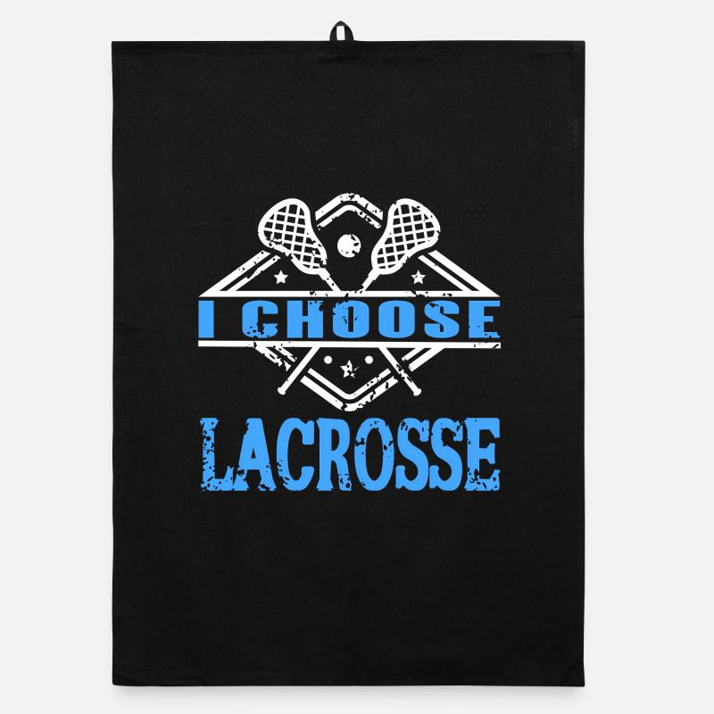 I Choose Lacrosse Player Sport Statement Fan Organic Geschirrtuch
