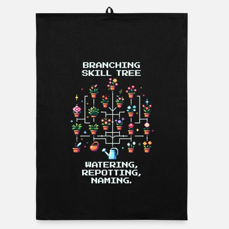 Branching Skill Tree | Pflanzenpflege RPG Humor Organic Geschirrtuch