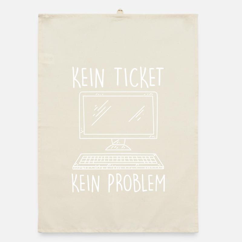 IT Support KEIN TICKET KEIN PROBLEM Lustig Organic Geschirrtuch