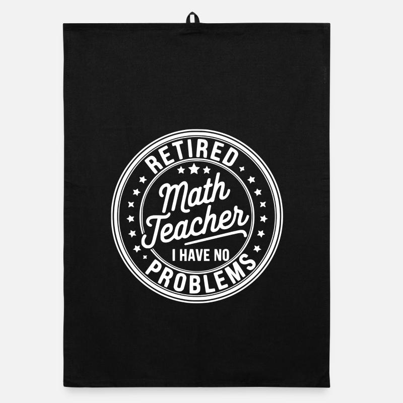 Funny Retired Math Teacher Organic dish towel