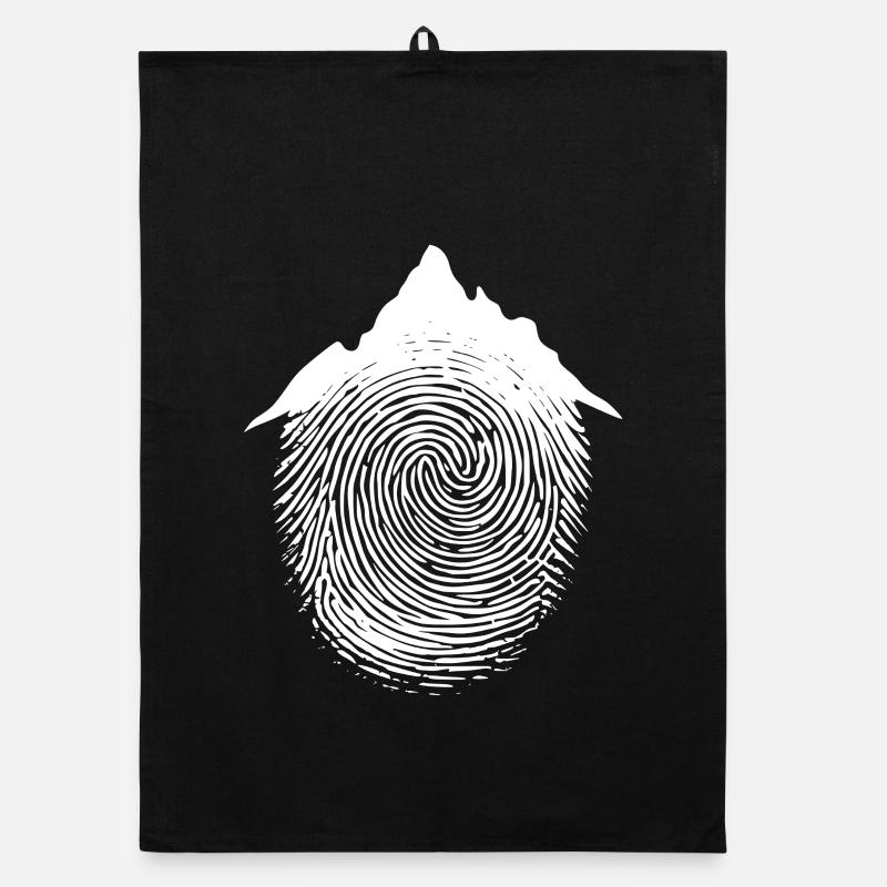 Wanderer Bergsteiger Kunst Klettern Organic Geschirrtuch
