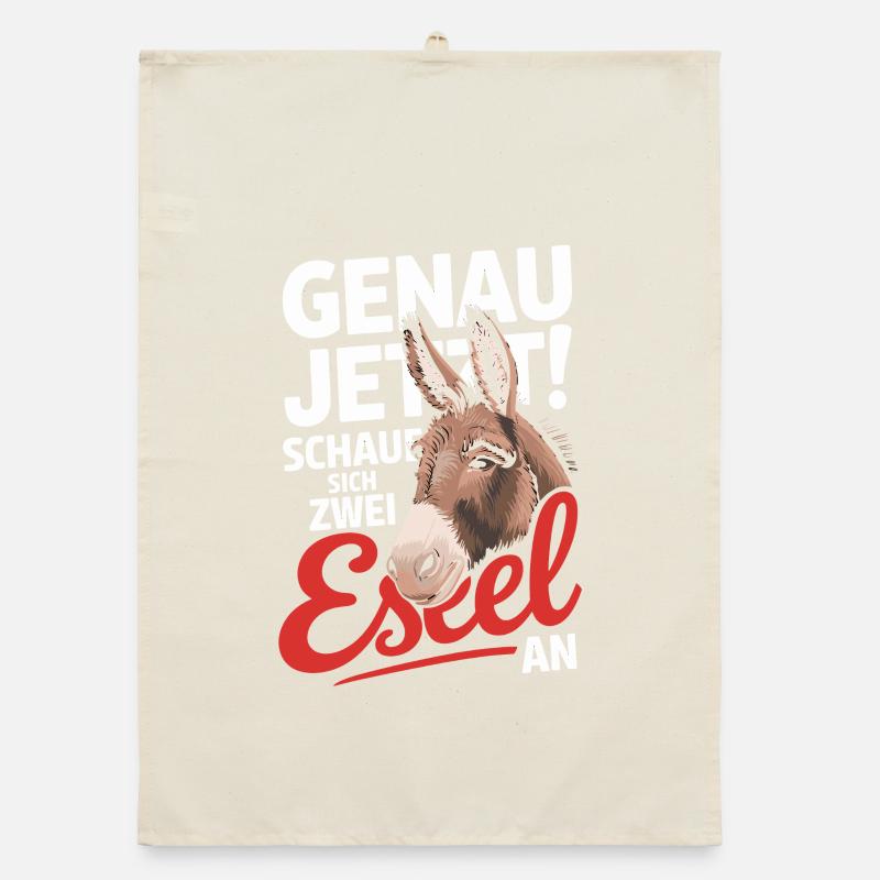 Right now look at two donkeys Funnier Organic dish towel