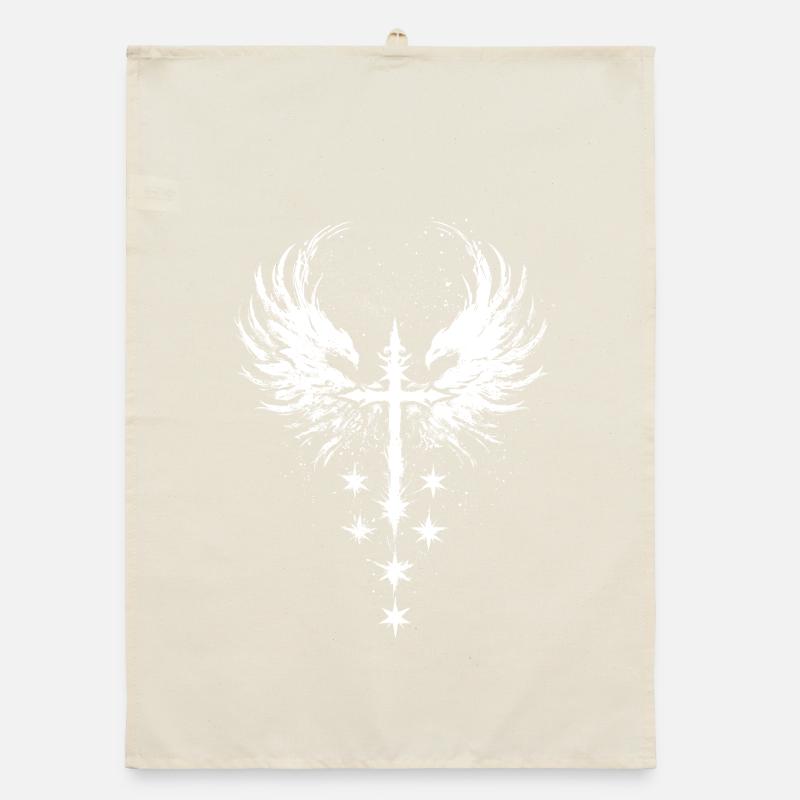 Goth Gothic Emo Kreuz Organic Geschirrtuch