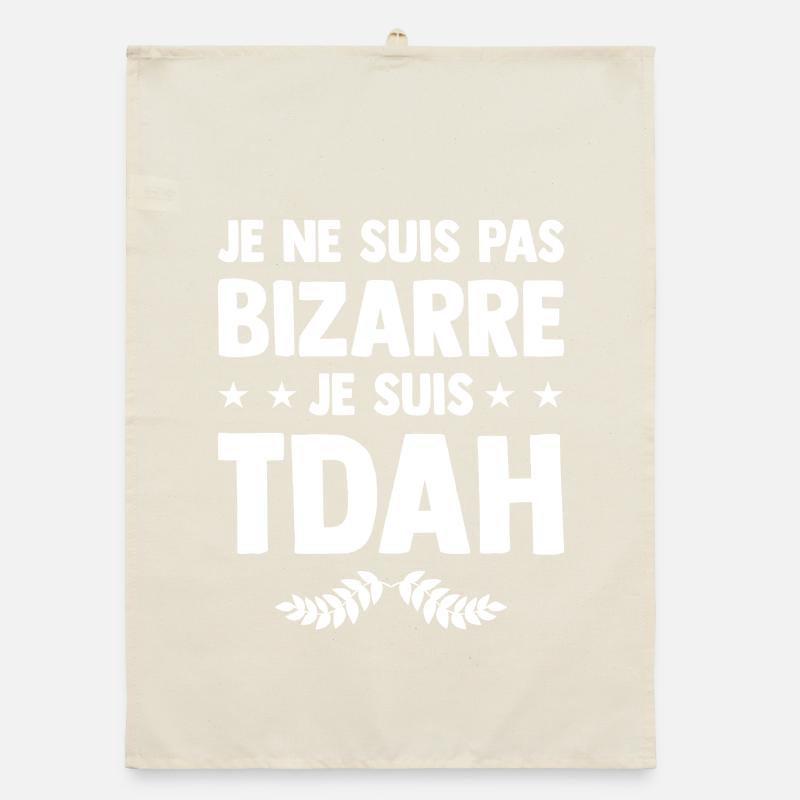 I am ADHD - Hyperactive Hyperactivity Humor Organic dish towel