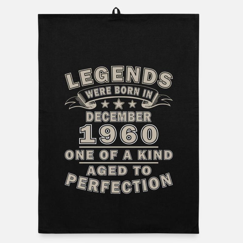 Dezember 1960 Vintage Geburtstag Retro Geschenk Organic Geschirrtuch