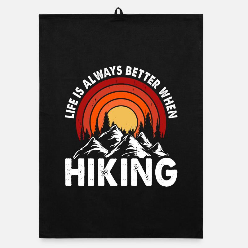 Wandern Wanderer Bergsteiger Geschenk Organic Geschirrtuch