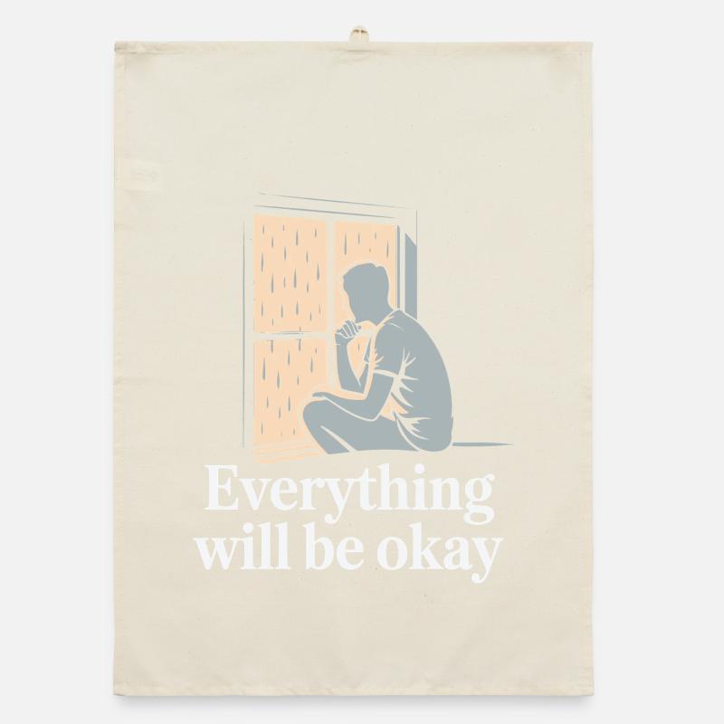 Rainy Window Hope Silhouette Organic dish towel