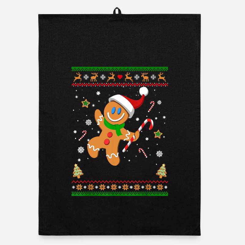 Pull Moche de Noël Gingerbread Man Cadeau Drôle Torchon bio