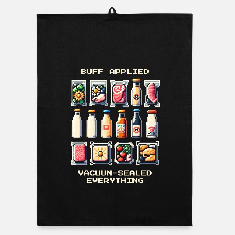 Vacuuming & Prepping | Pixel Art Organic dish towel