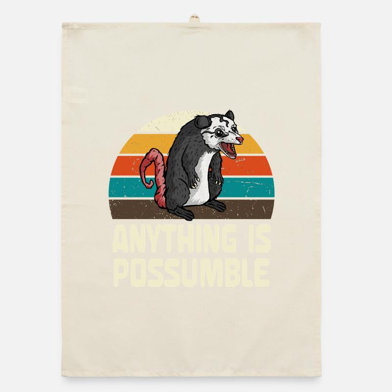 Possum: Anything is possible Organic dish towel