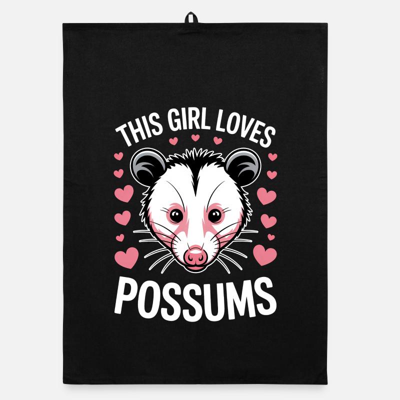 Opossum Spruch Beutelratte Lustig Opossum Geschenk Organic Geschirrtuch