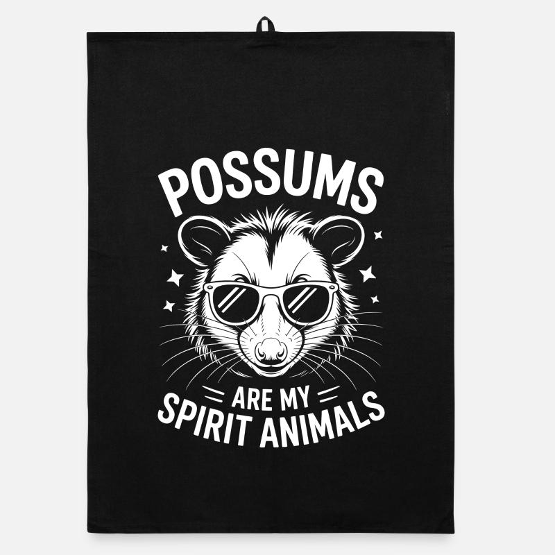 Opossum Spruch Beutelratte Lustig Opossum Geschenk Organic Geschirrtuch