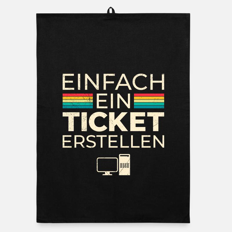 Science Coder JUST CREATE A TICKET FUNNY Organic dish towel