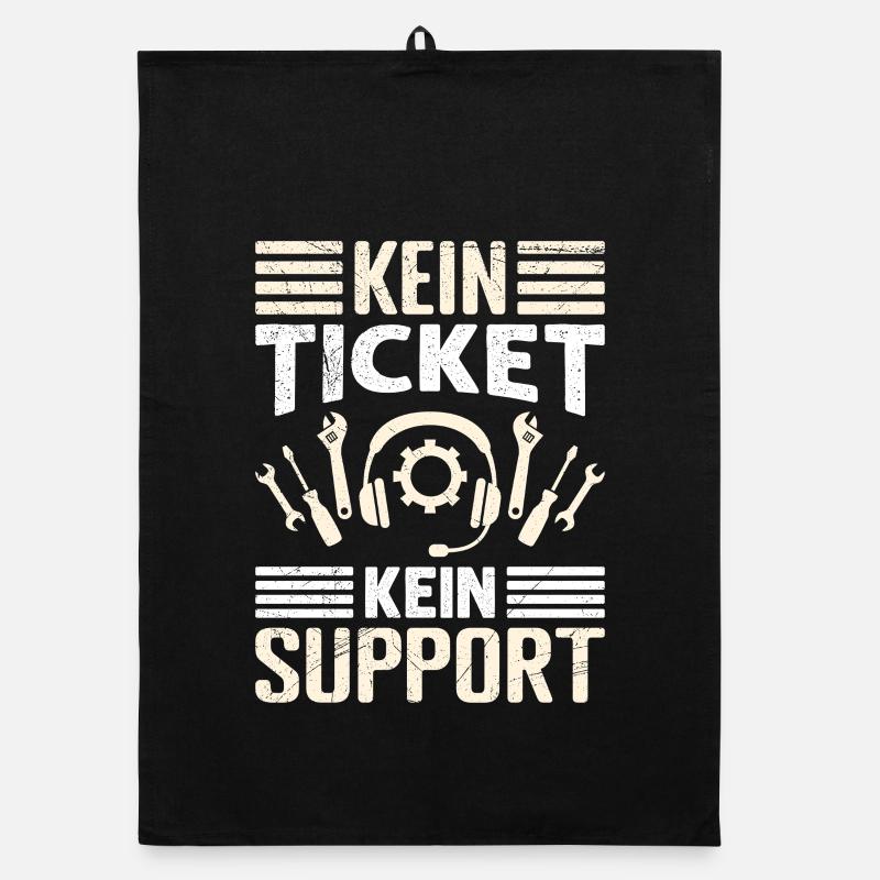 Nerd Computer NO TICKET NO SUPPORT FUNNY Organic dish towel