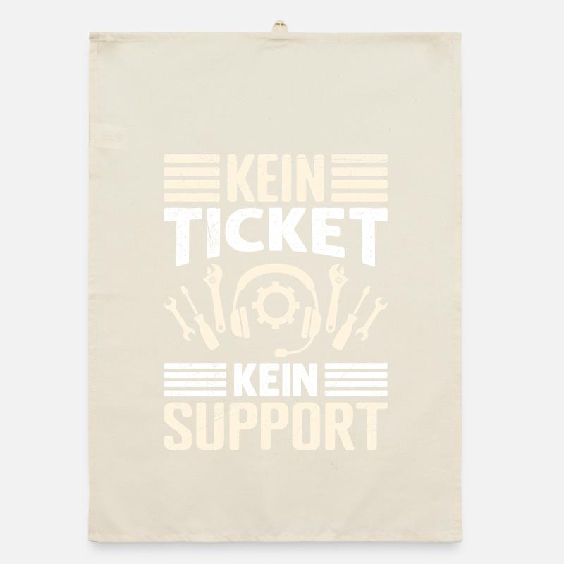 Nerd Computer PAS DE TICKET PAS DE SUPPORT DRÔLE Torchon bio