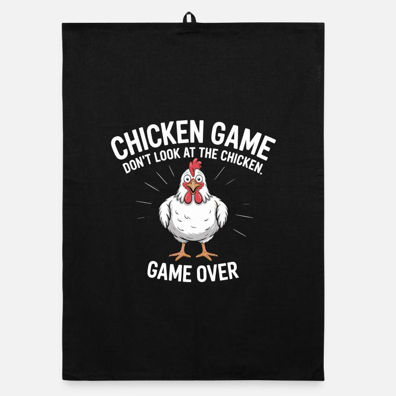Chicken Game Don't Look At The Chicken Game Over Organic dish towel