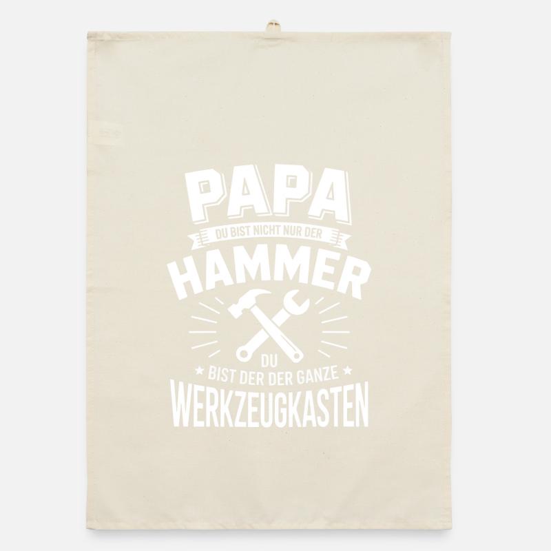 Dad Hammer Tool Hero Organic dish towel