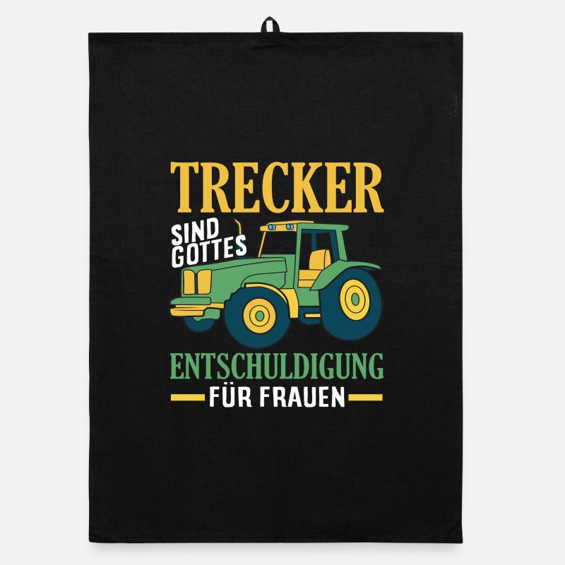 Tractor Driver Hobby Farmer Tractor Men Saying Organic dish towel
