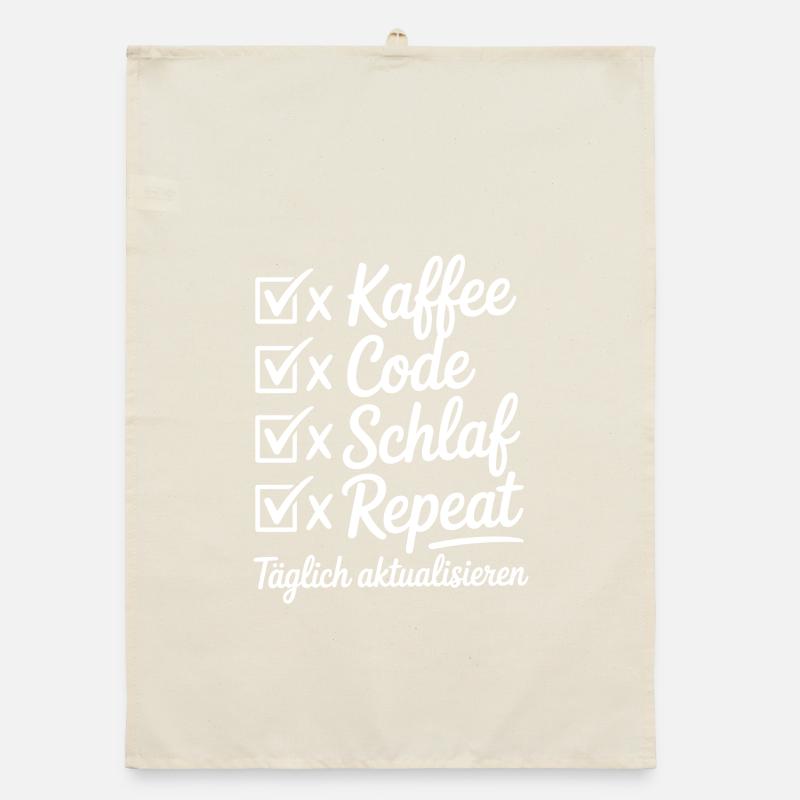 Code du café Sommeil Répéter la routine quotidienne Torchon bio