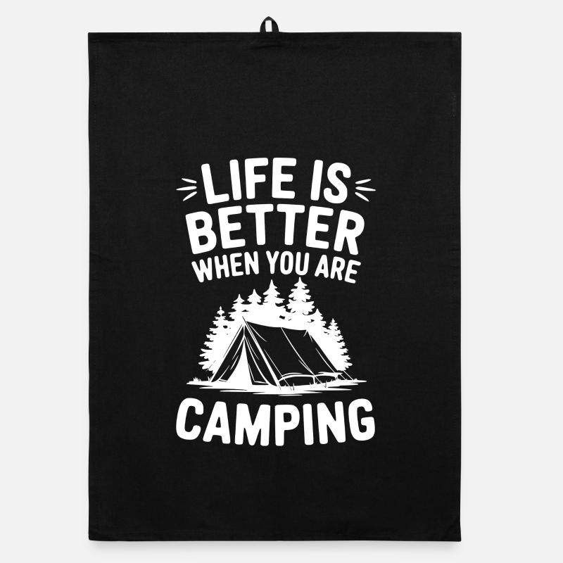 Citation de camping : Campeur drôle Torchon bio