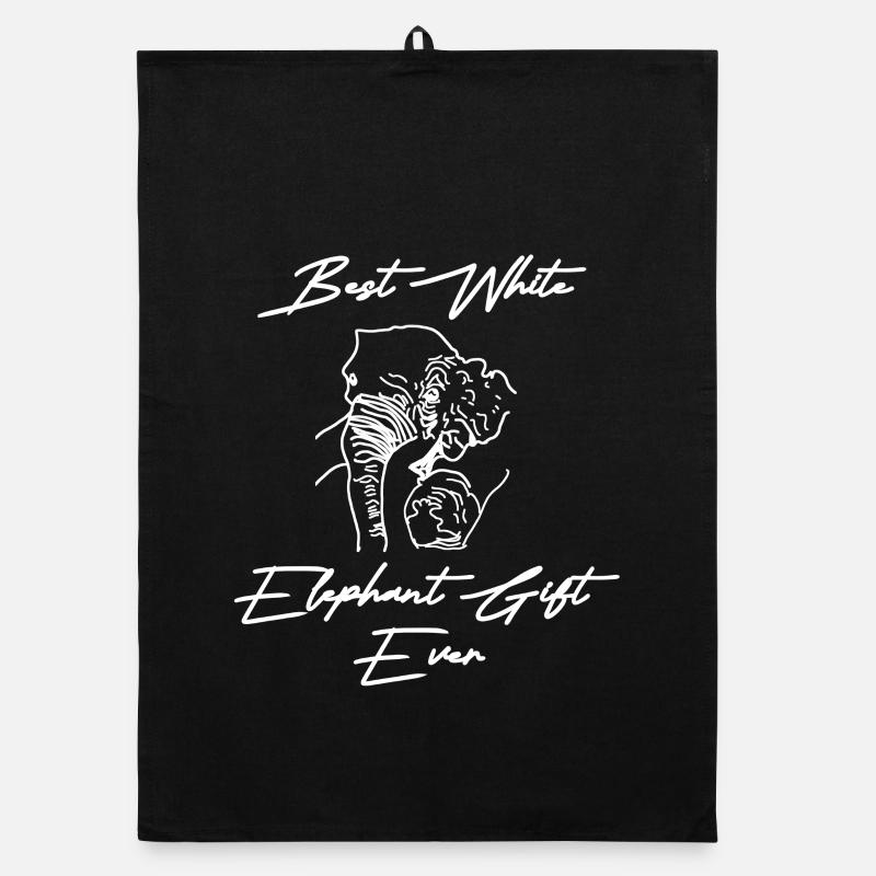 best white elephant ever Organic dish towel