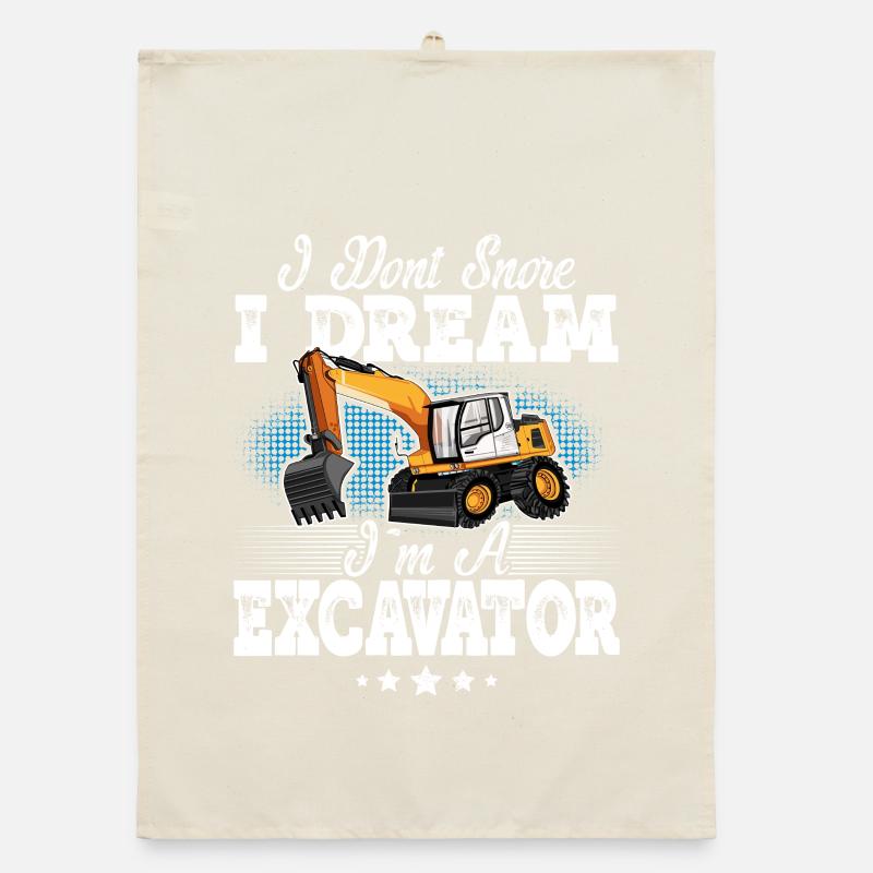 Excavator Operator Organic dish towel