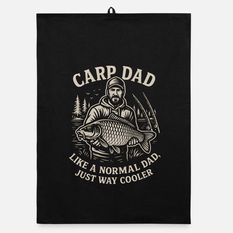 Carp Dad: Cooler Than Normal Dads Organic Geschirrtuch