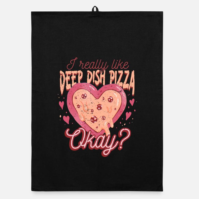 Deep Dish Pizza Chicargo Organic dish towel