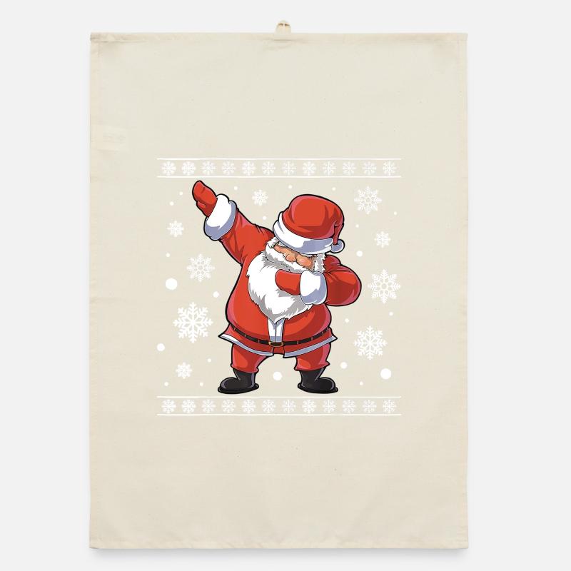 Noël Moche Tamponner Pull Père Noël Danse Drôle Torchon bio