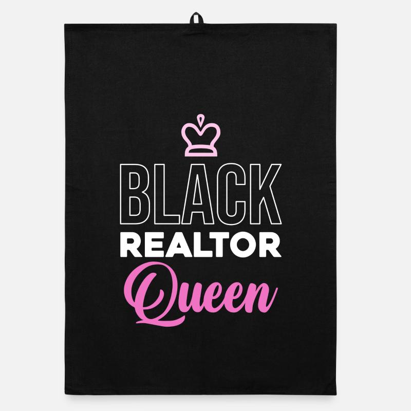 Black Property Queen Organic dish towel