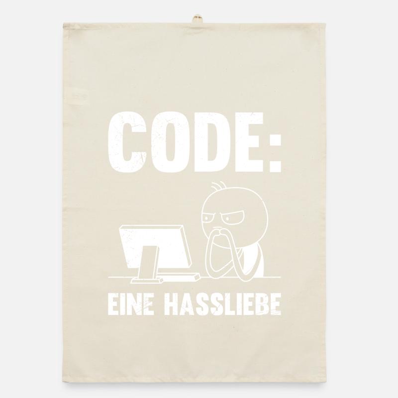 Coder CODE A LOVE-HATE RELATIONSHIP FUNNY Organic dish towel