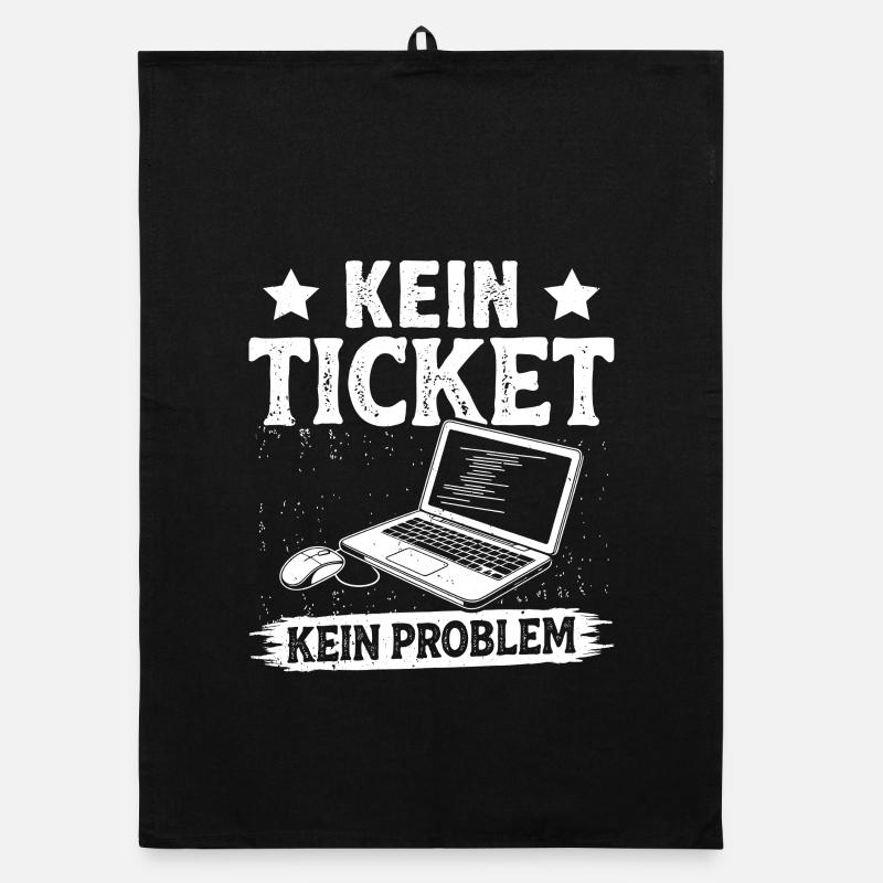 Nerd Computer NO TICKET NO PROBLEM FUNNY Organic dish towel