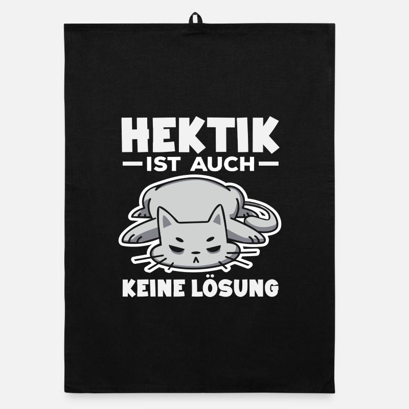 Lustiges Katze Keine Motivation Spruch Organic Geschirrtuch