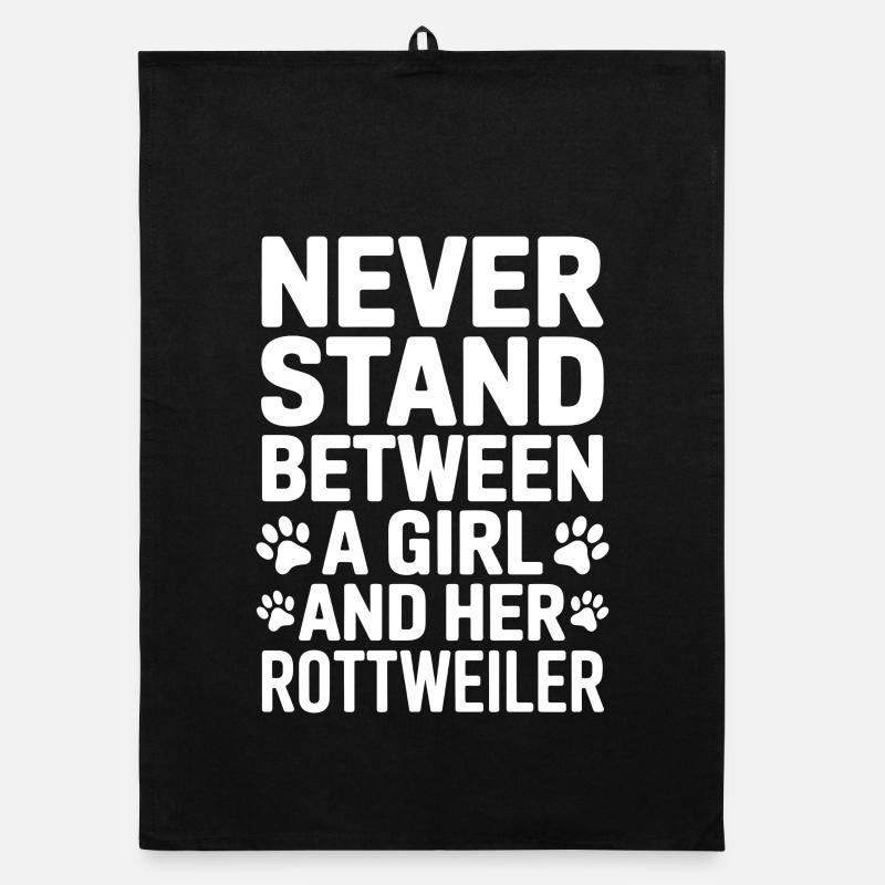 Rottweiler Spruch Mädchen Fun Rottweiler Geschenk Organic Geschirrtuch