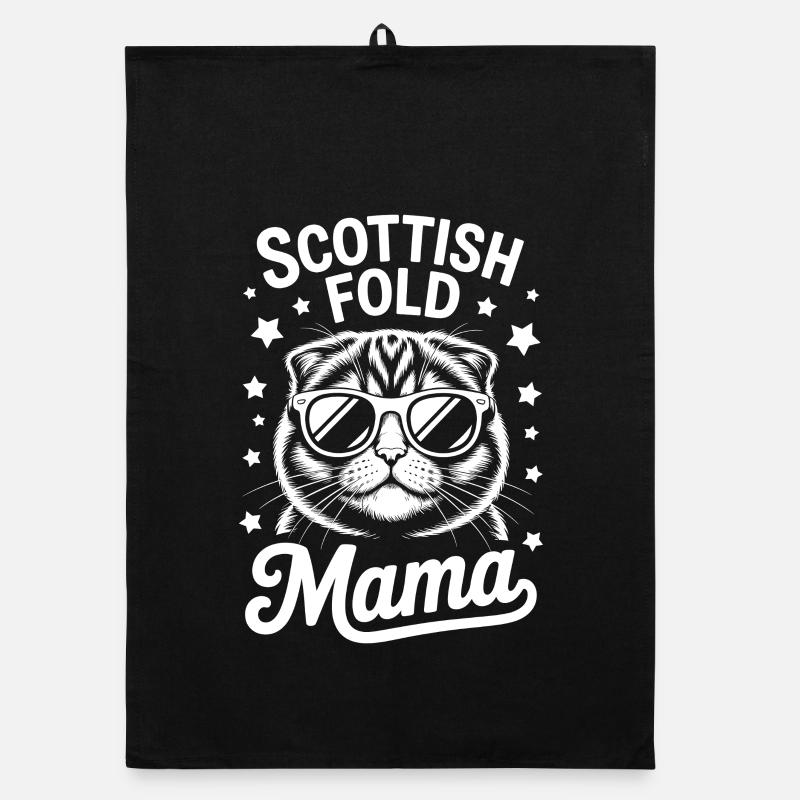 Scottish Folding Cats Scottish Fold Gift Organic dish towel