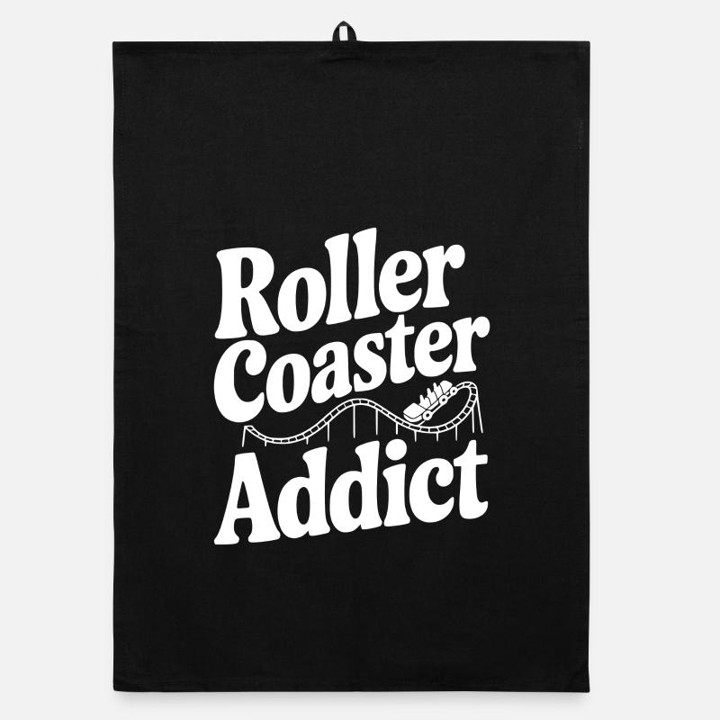Roller Coaster Addict Organic dish towel