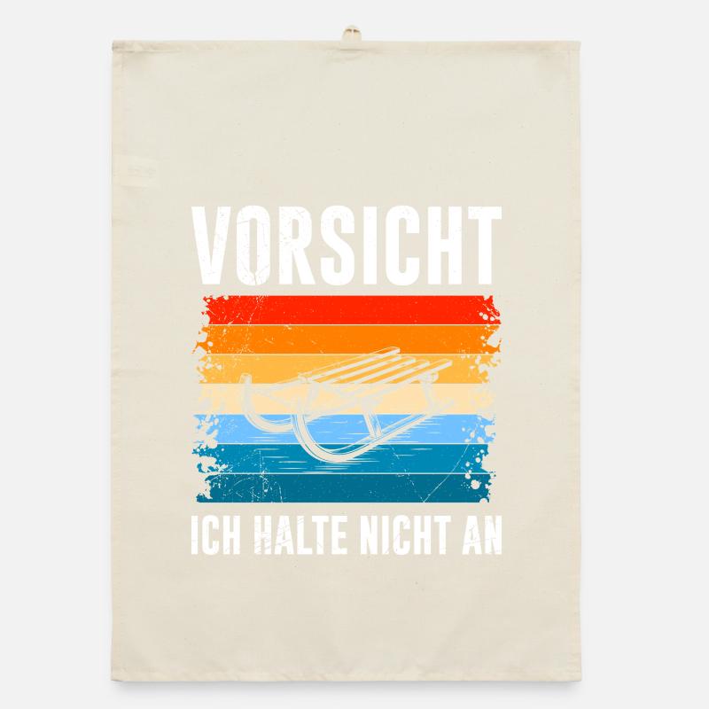 Sled Training CAUTION I DON'T STOP Organic dish towel