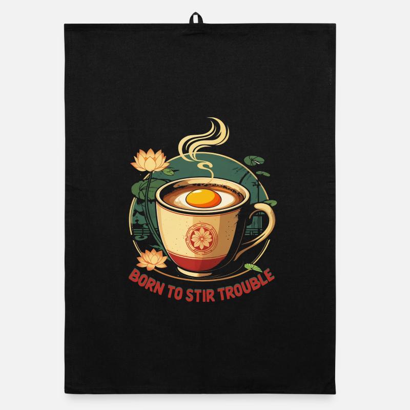 Vietnamesisches Essen Kaffee Mit Eigelb Organic Geschirrtuch