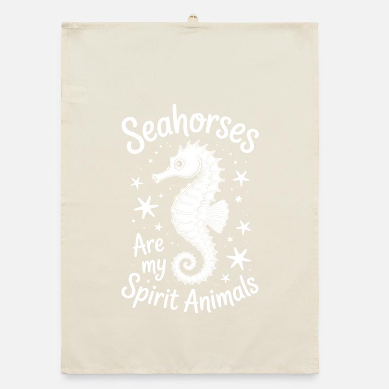 Hippocampe qui dit un drôle d’hippocampe Cadeau Torchon bio