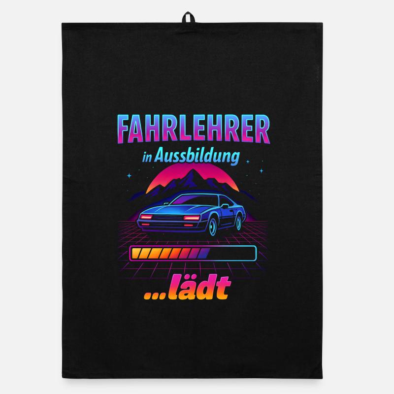 Driving instructor in training Neon Organic dish towel